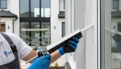 Professional caulking and sealing on Tacoma, WA home exterior for weatherproof paint protection