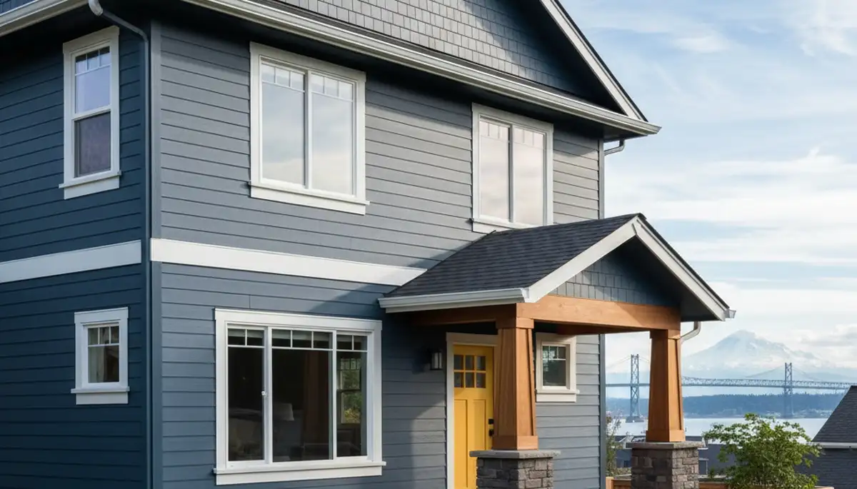 Freshly painted Tacoma WA home exterior with durable, weather‑resistant finish by local house painters