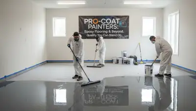 Professional epoxy floor coating in Tacoma, WA garage for durable, moisture‑resistant finish