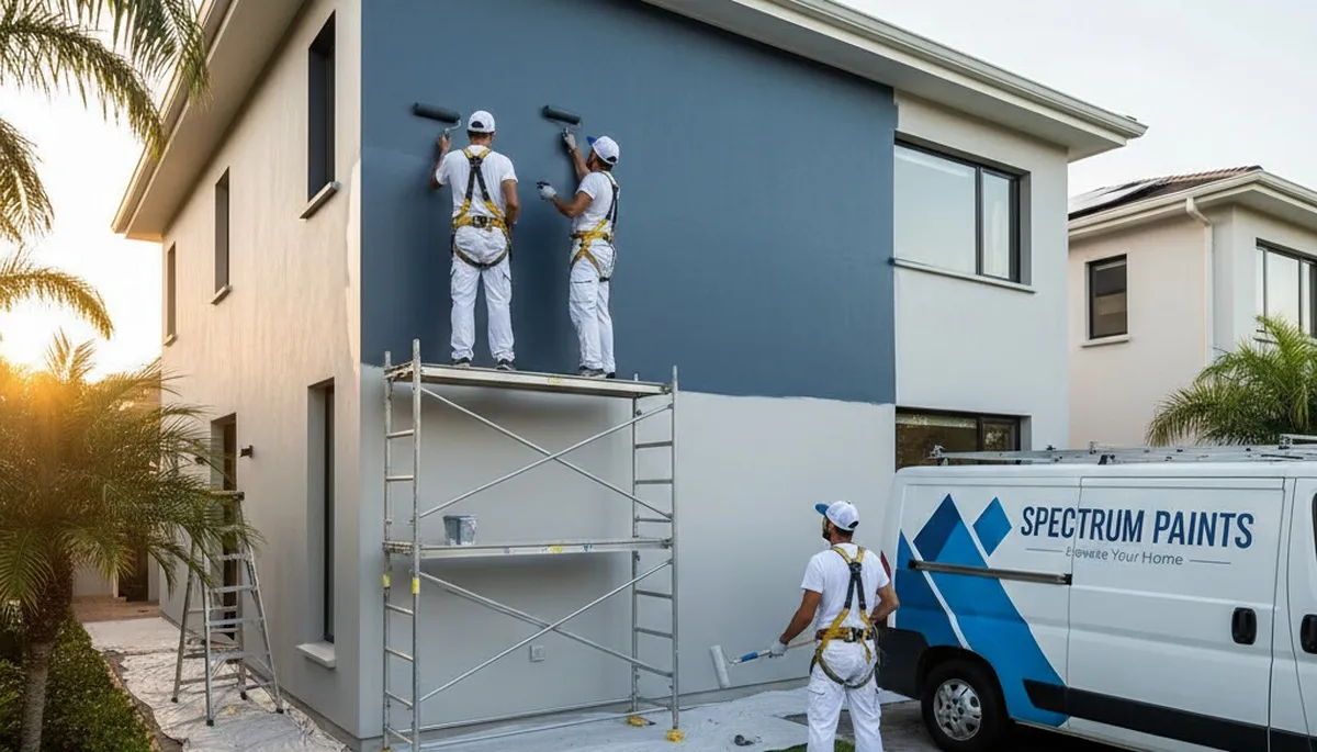 Professional exterior house painters applying weather-resistant paint in Tacoma, WA