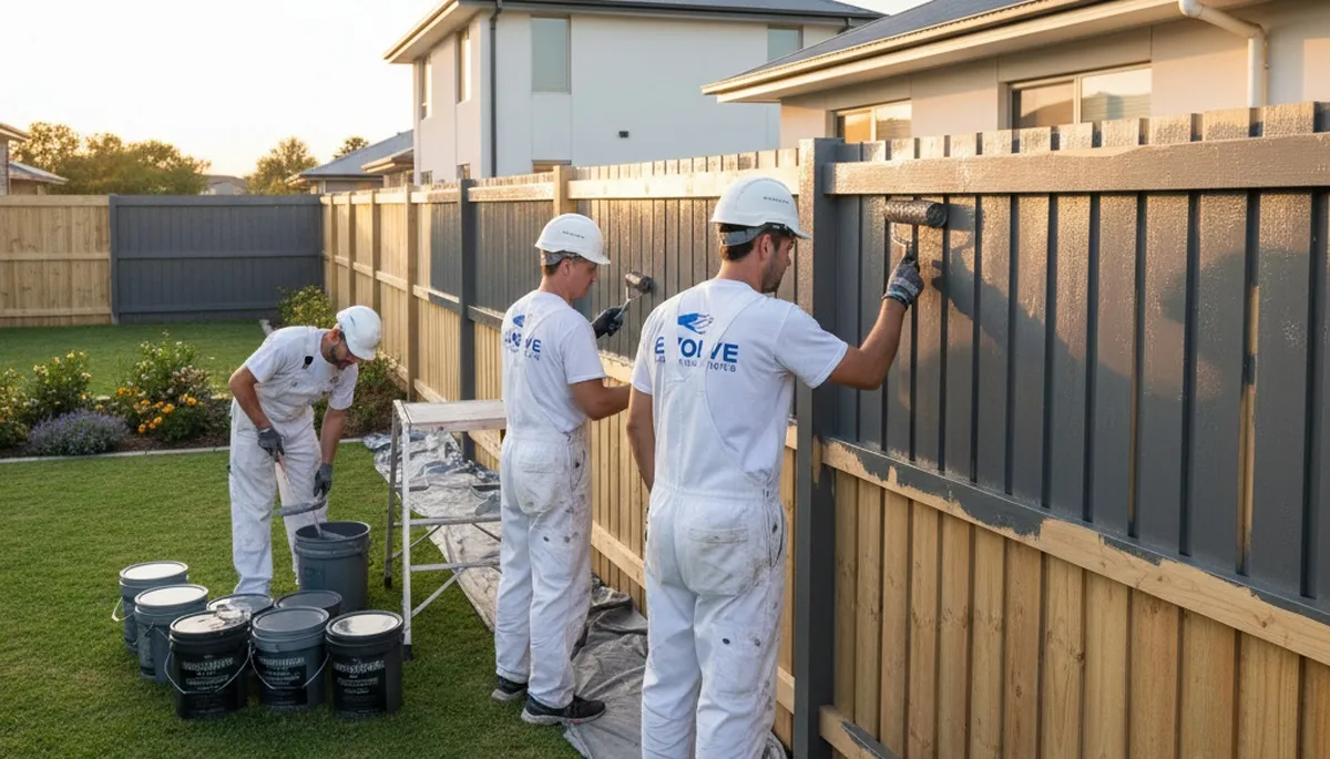 Professional fence painting in Tacoma WA with durable, weather-resistant wood finish