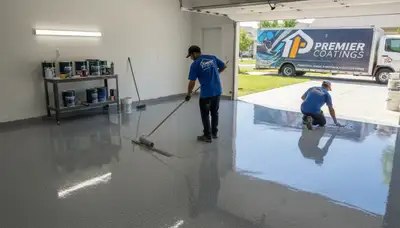 Epoxy garage floor coating in Tacoma WA showing durable, moisture-resistant finish by local painters