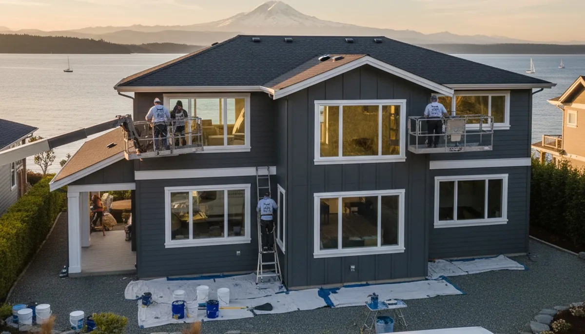 Tacoma, WA house painting crew providing professional interior and exterior painting services