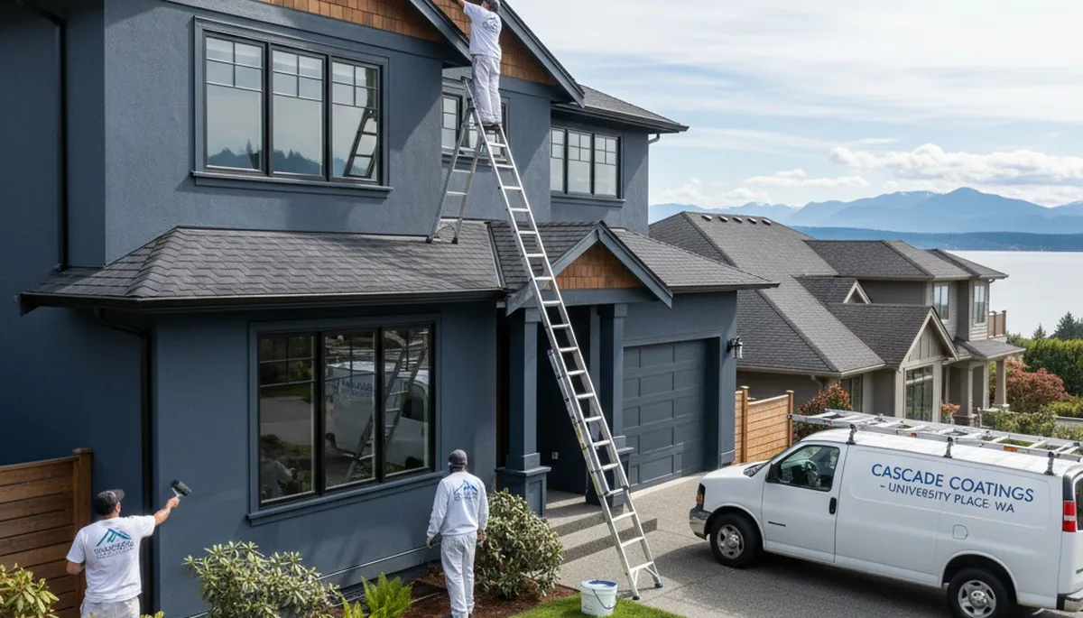 Professional house painters enhancing home exterior in Tacoma WA