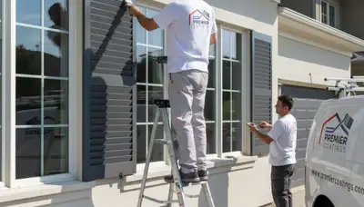 Professional shutter painting and refinishing on a Tacoma, WA home exterior for lasting curb appeal